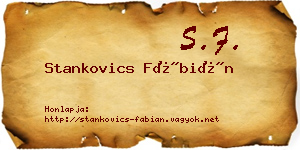 Stankovics Fábián névjegykártya